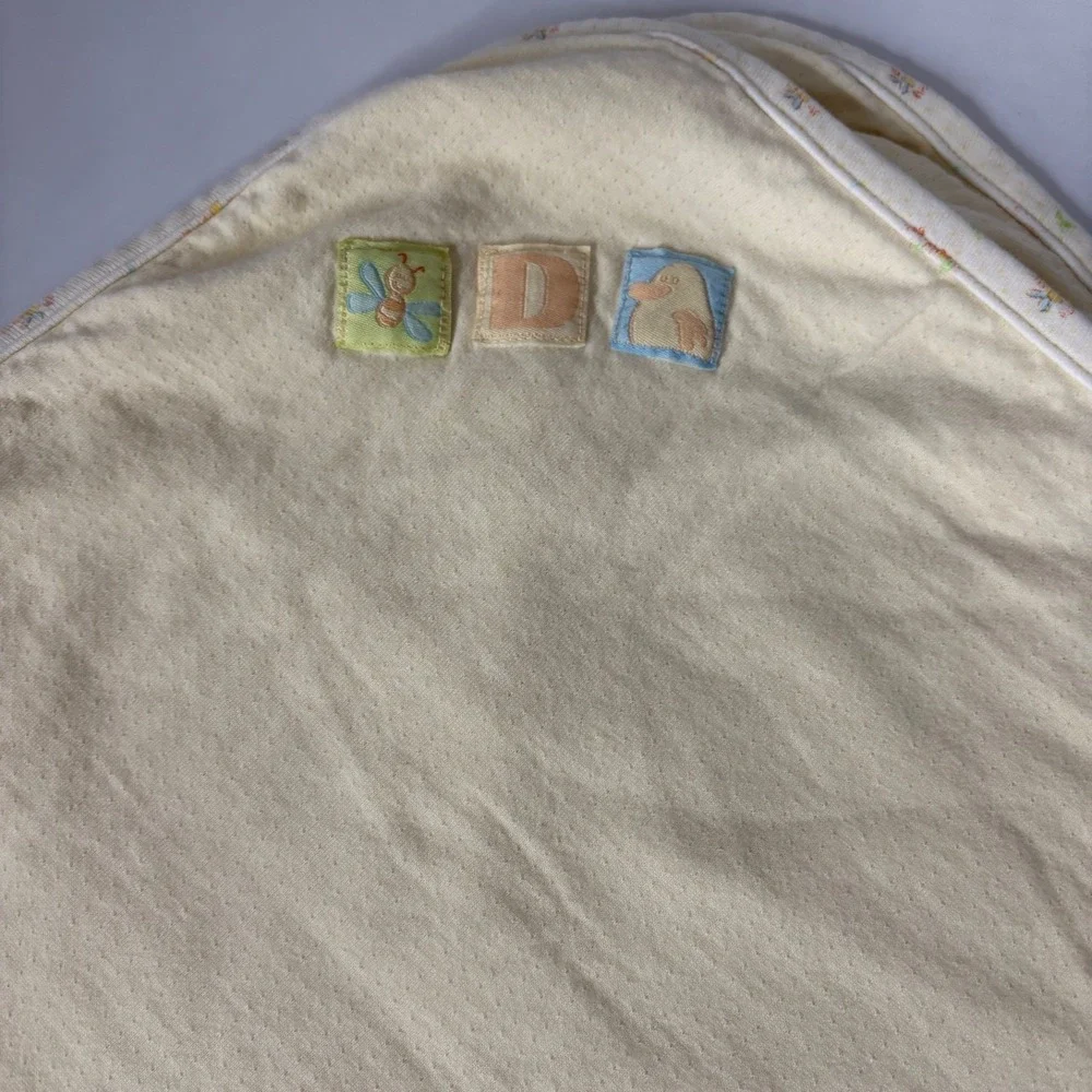 Lemon Frog Baby Blanket‎ Blocks Applique Soft Yellow One Size